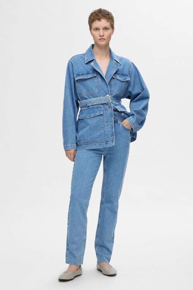 JEANS 16094794 SLFELLIN HW STRAIGHT LIGHT