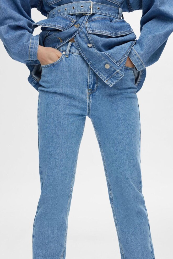 JEANS 16094794 SLFELLIN HW STRAIGHT LIGHT
