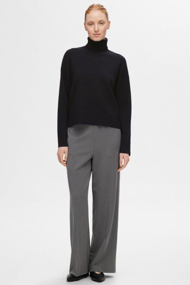 PULLOVER 16094353 SLFKAMMA LS BLACK