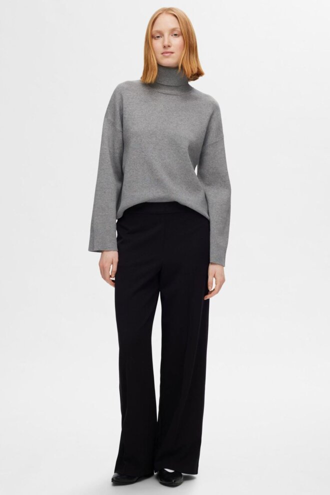 PULLOVER 16094353 SLFKAMMA LS MEDIUM GREY