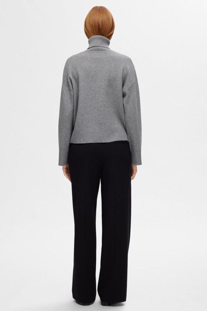 PULLOVER 16094353 SLFKAMMA LS MEDIUM GREY