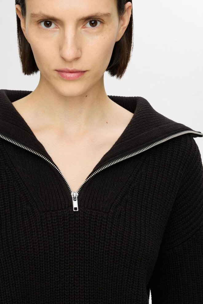 PULLOVER 16094278 SLFBLOOMIE LS KNIT BLACK