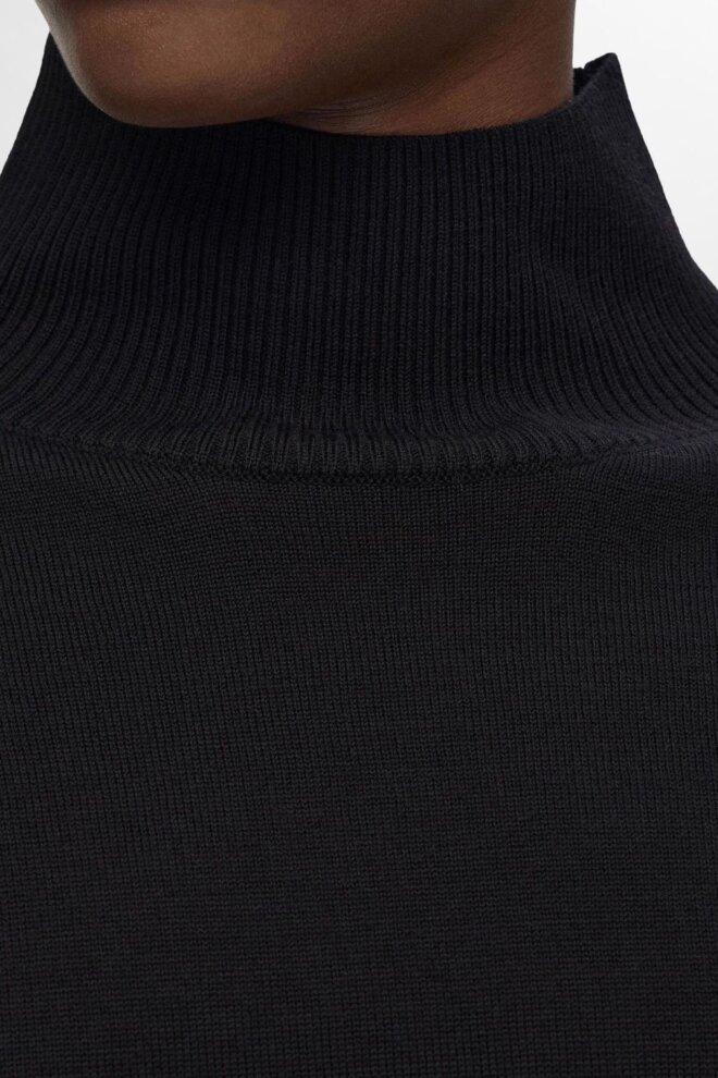 PULLOVER 16094693 SLFHELLA LS KNIT BLACK