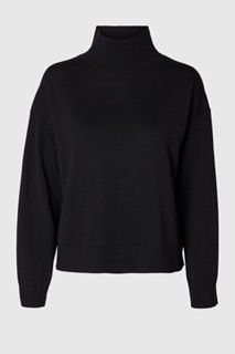 PULLOVER 16094693 SLFHELLA LS KNIT BLACK