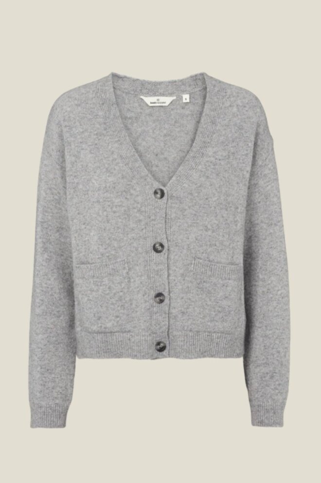 WESTE LISE POCKET CARDIGAN LIGHT GREY