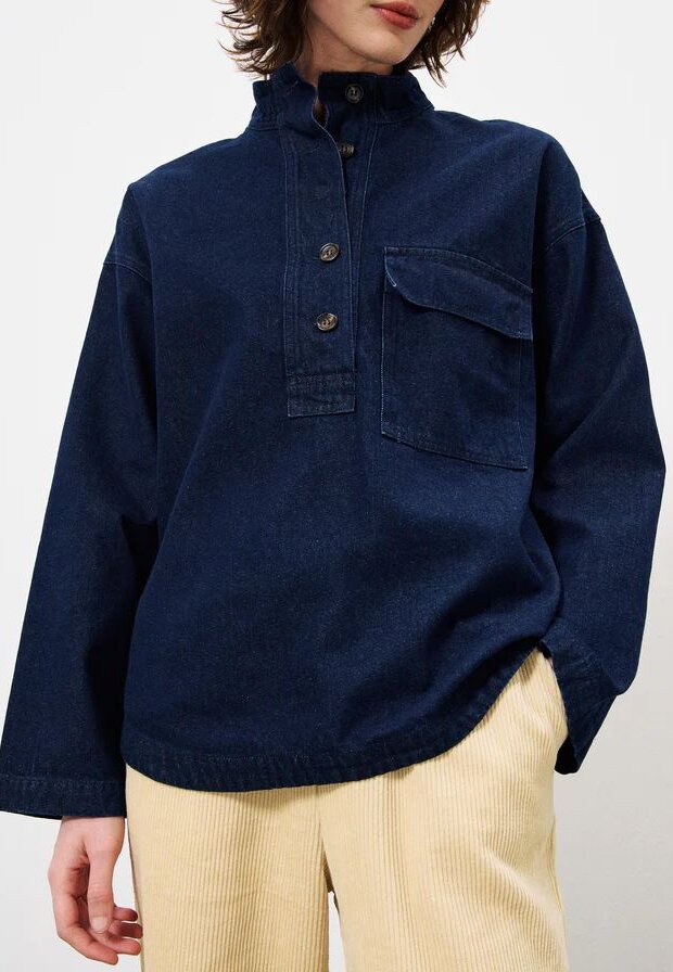 BLUSE SOLAINE BLEU MARINE