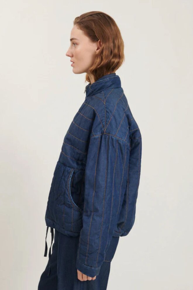 JACKE BINE JACKET MID BLUE