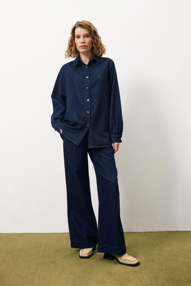 BLUSE CALEEN BLEU MARINE