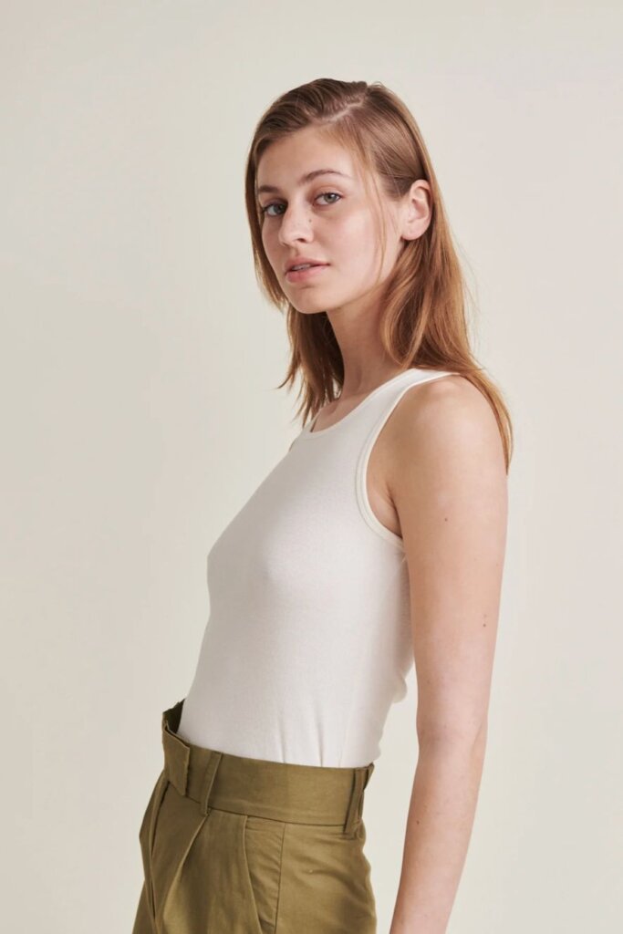 SHIRT LUDMILLA TANK GOTS WHISPER WHITE