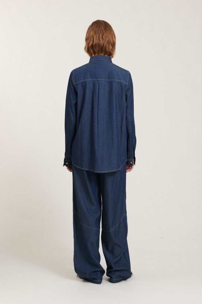 BLUSE BINE SHIRT MID BLUE