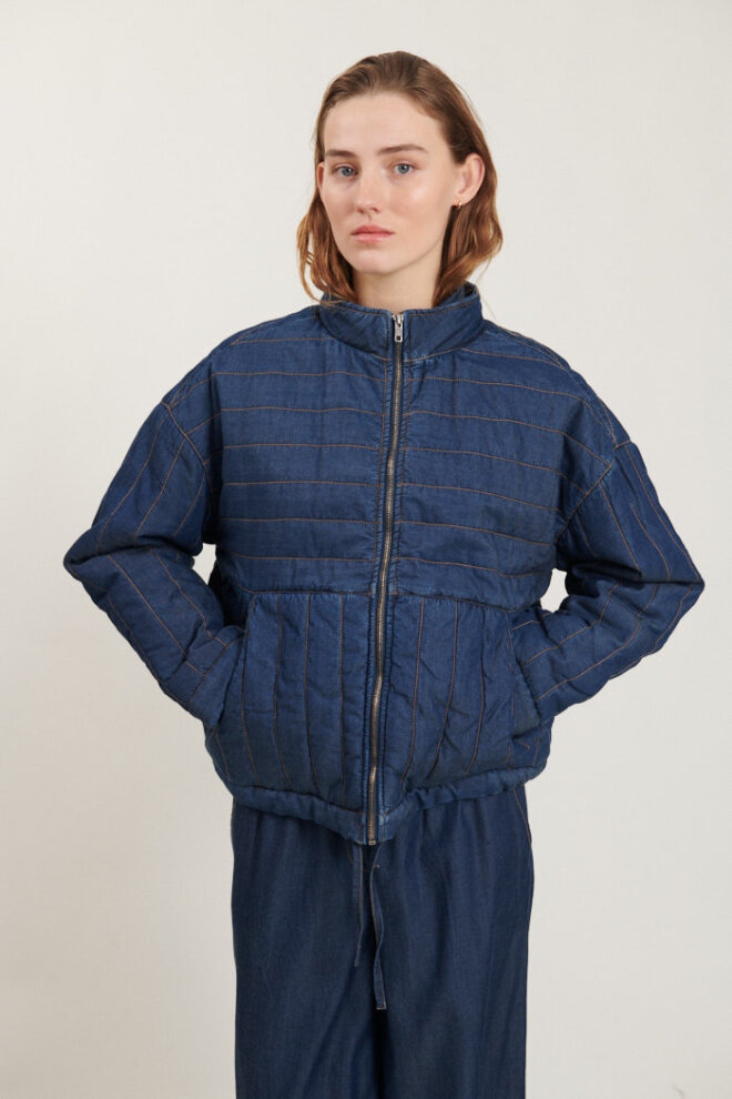 JACKE BINE JACKET MID BLUE