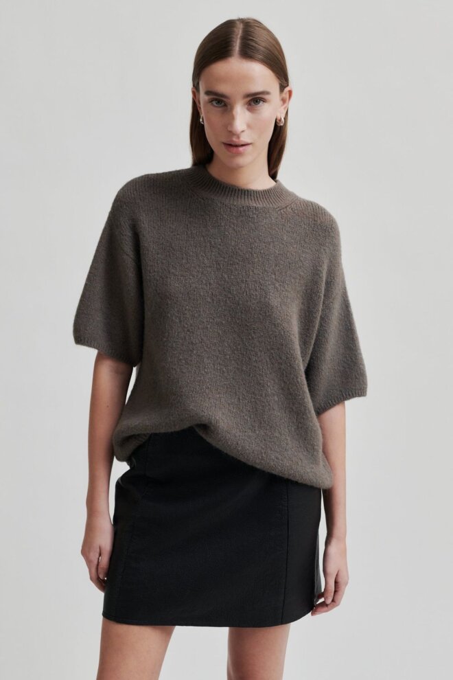 PULLOVER WANDA KNIT O-NECK TURKISH COFFEE