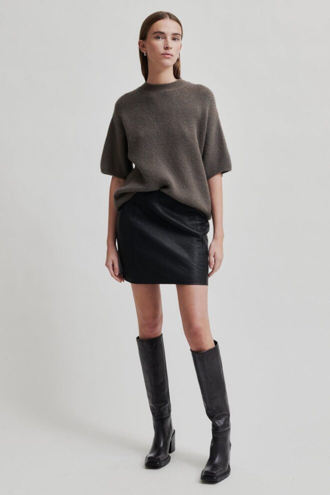 PULLOVER WANDA KNIT O-NECK TURKISH COFFEE