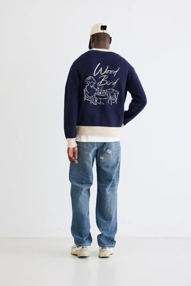 WESTE WBKOON NOODLE CARDIGAN NAVY