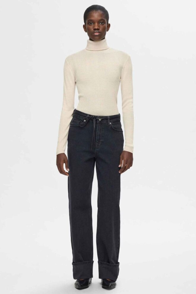 PULLOVER 16094754 SLFNAJA LS KNIT BIRCH