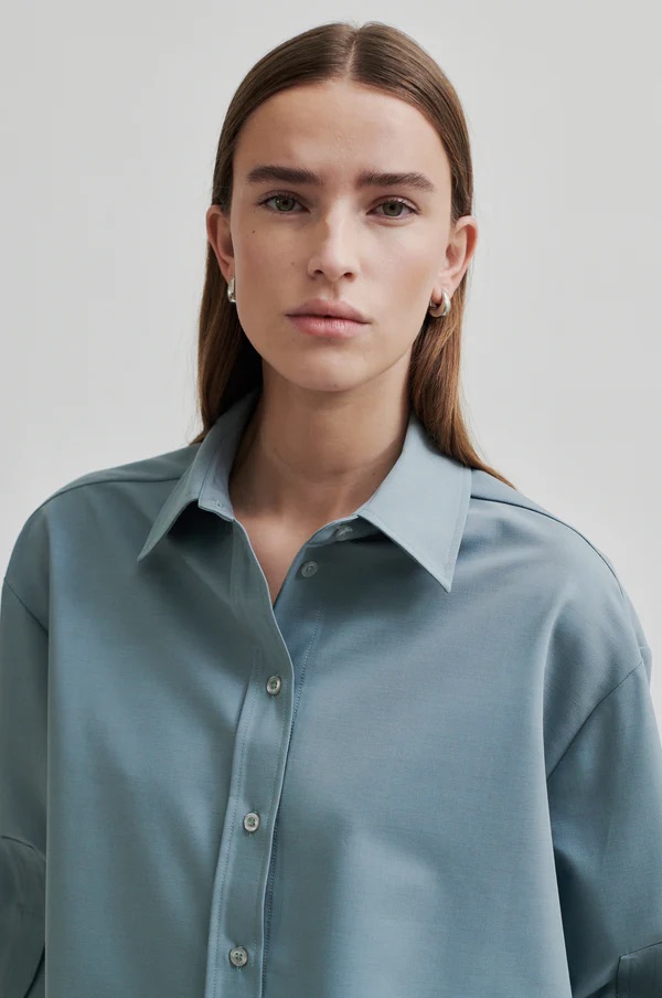 BLUSE OHIOA SHIRT SLATE GREEN