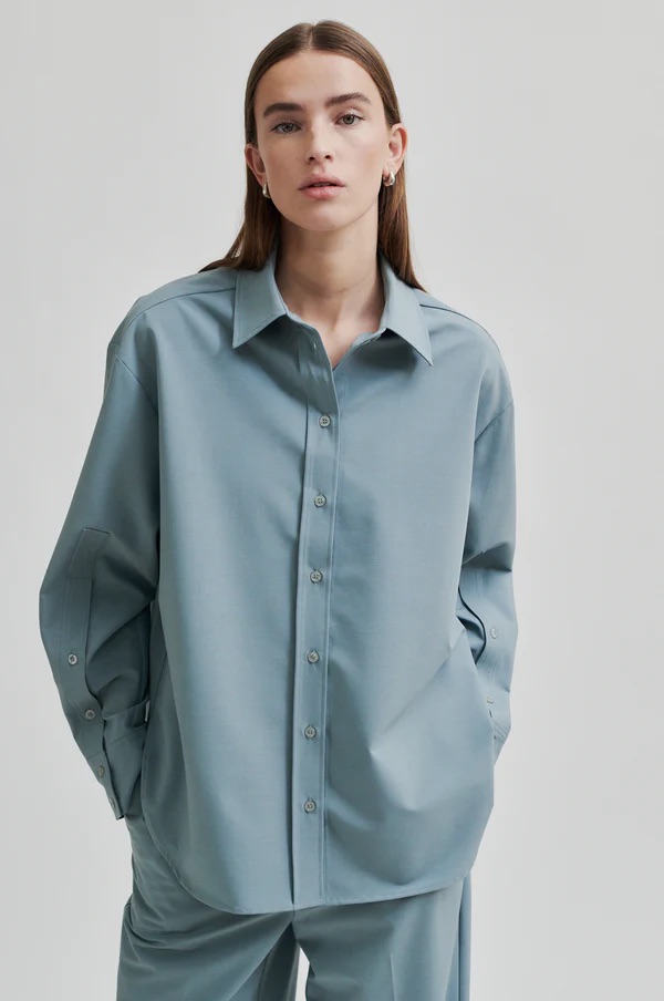 BLUSE OHIOA SHIRT SLATE GREEN