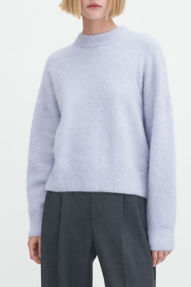 PULLOVER 30889 FLUFFY SWEATER ICE BLUE