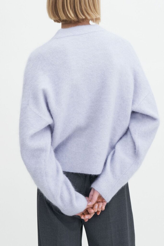 PULLOVER 30889 FLUFFY SWEATER ICE BLUE