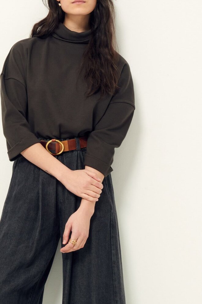 SWEATER JANI KAKI WOOD