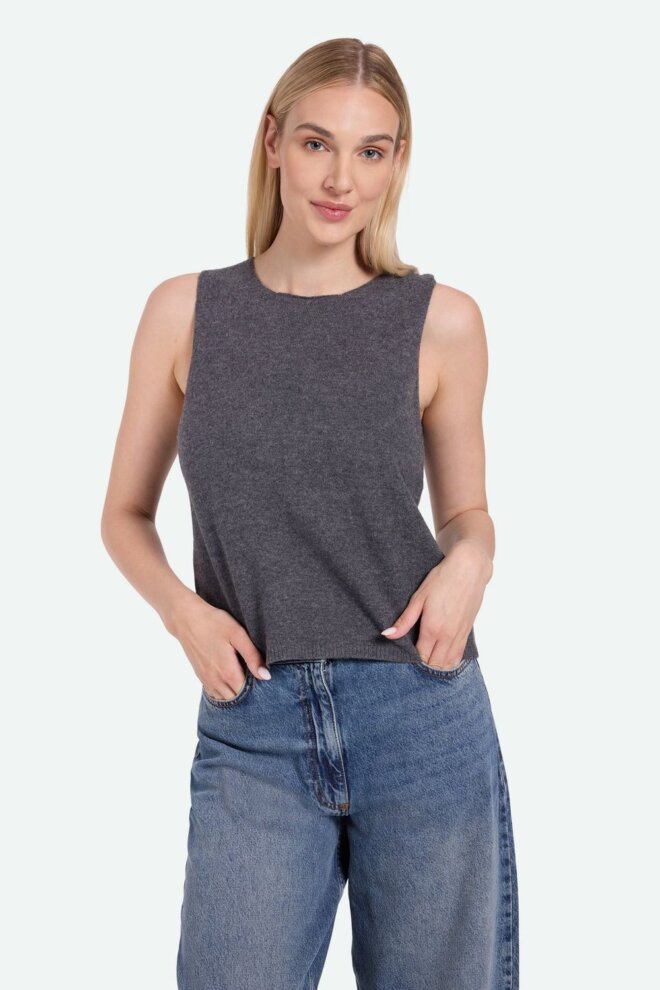 PULLUNDER AUBURNS 3801 GILET GREY MELANGE