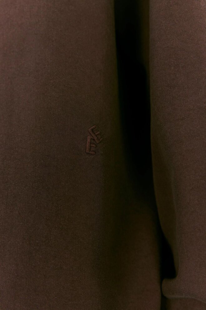 HEMD OSSIAN TENCEL DARK COFFEE