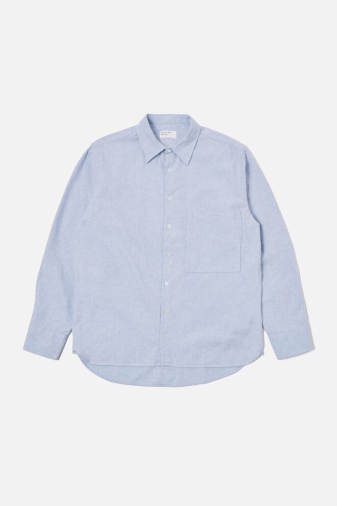 HEMD 31651 BRUSHED FLANNEL BLUE