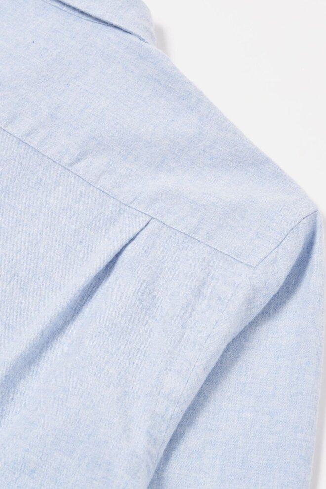 HEMD 31651 BRUSHED FLANNEL BLUE