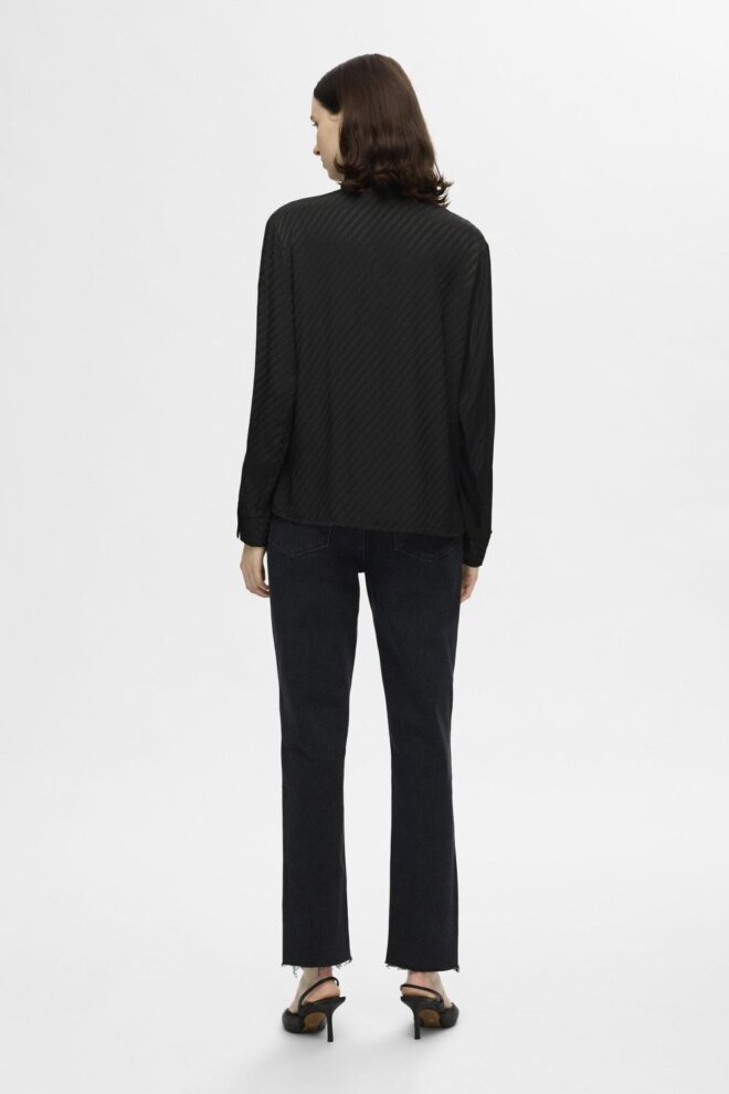BLUSE 16095068 SLFCASSIA LS BLACK