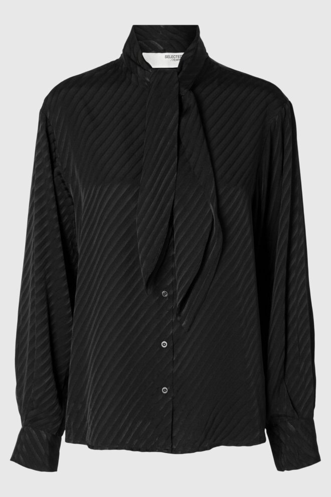 BLUSE 16095068 SLFCASSIA LS BLACK