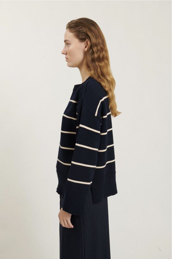 PULLOVER WINNIE O-NECK SKY CAPTAIN/BIRCH