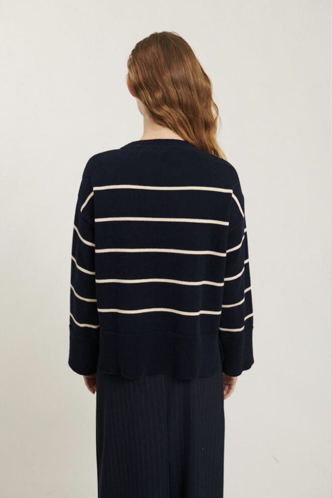 PULLOVER WINNIE O-NECK SKY CAPTAIN/BIRCH