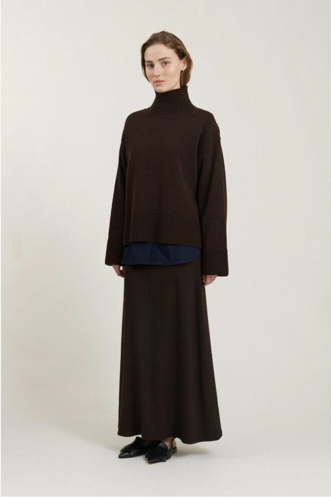 ROCK SADIE LONG SKIRT CHOCOLADE TORTE