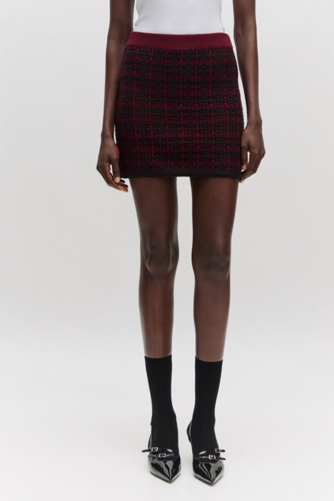 ROCK DEBORA SKIRT BURGUNDY