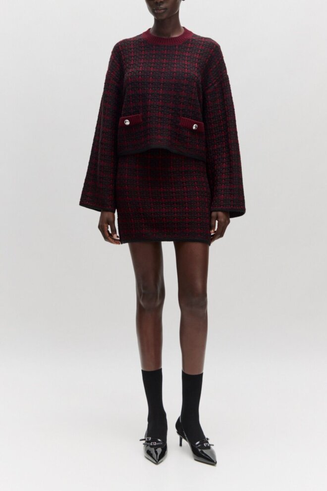 ROCK DEBORA SKIRT BURGUNDY