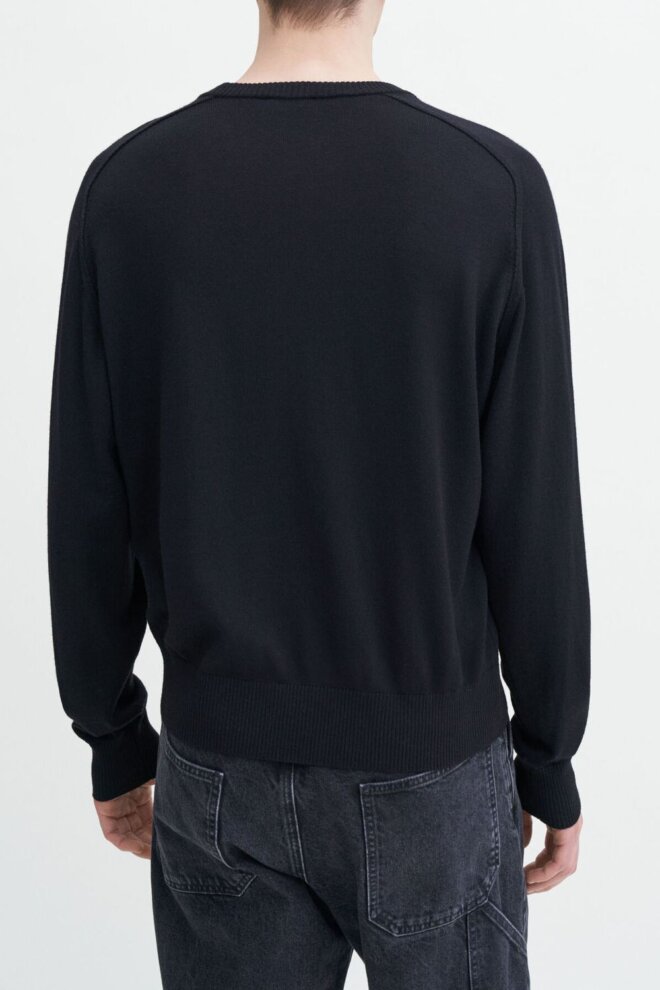 PULLOVER 30822 INSIDE-OUT BLACK