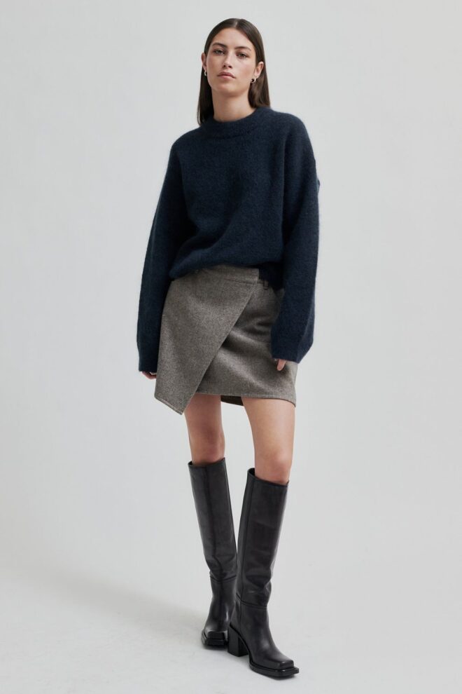 ROCK LEVI SKIRT VOLCANIC ASH