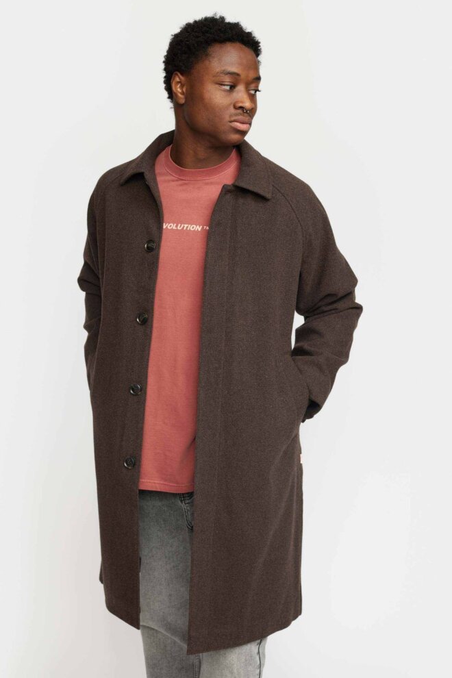 MANTEL MAC COAT DARKBROWN