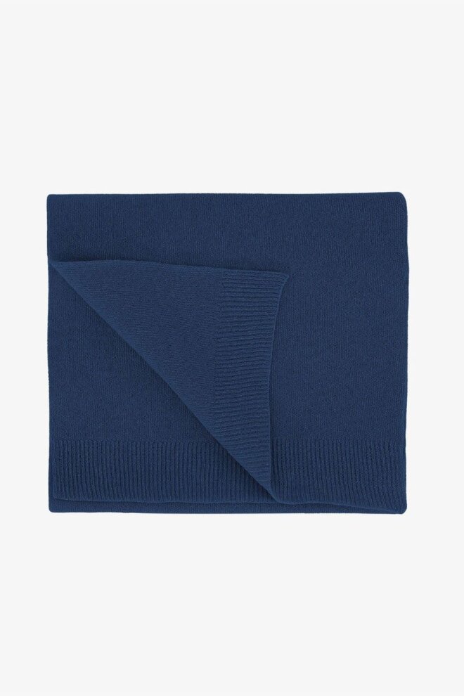 SCHAL MERINO WOOL SCARF MARINE