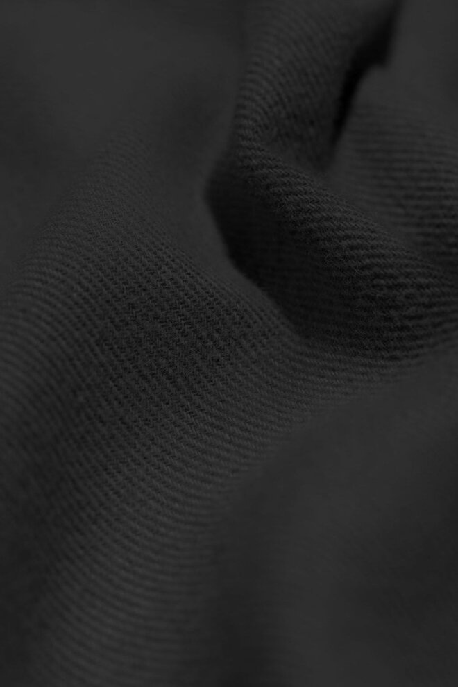 HEMD ORGANIC FLANNEL SHIRT DEEP BLACK