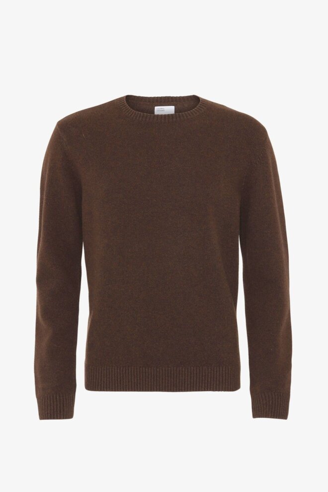 PULLOVER CLASSIC MERINO WOOL CREW COFFEE BRO