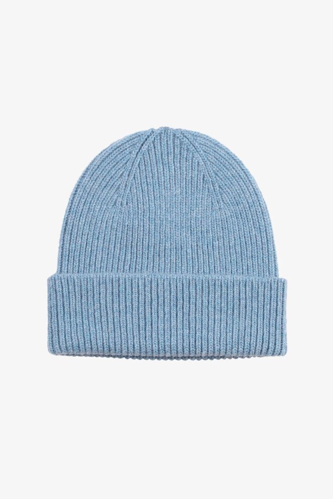 MÜTZE MERINO WOOL BEANIE STONE BLUE