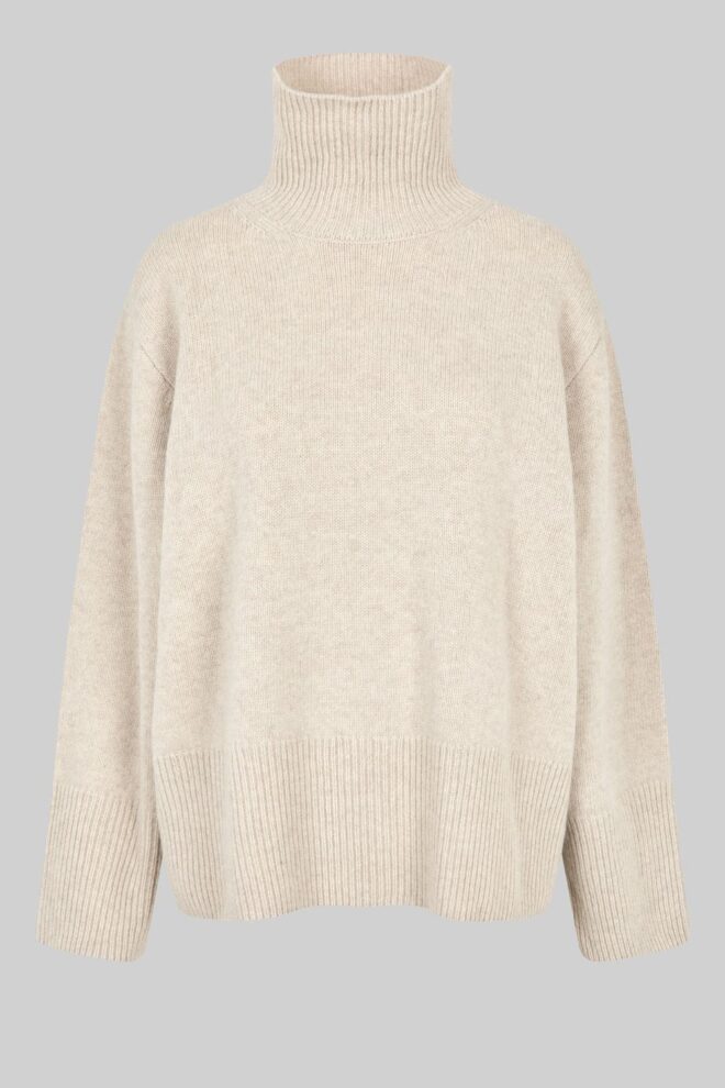 PULLOVER ALPHA KNIT T-NECK PUMICE STONE