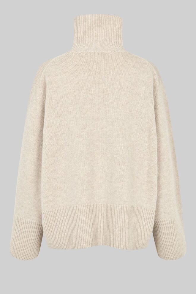 PULLOVER ALPHA KNIT T-NECK PUMICE STONE