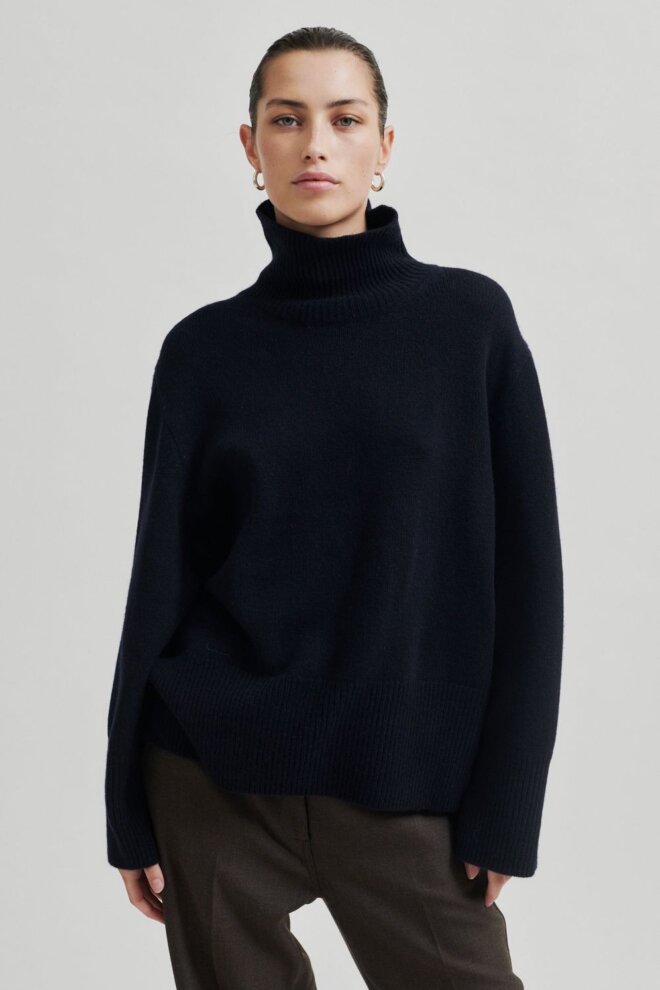 PULLOVER ALPHA KNIT T-NECK NIGHT SKY