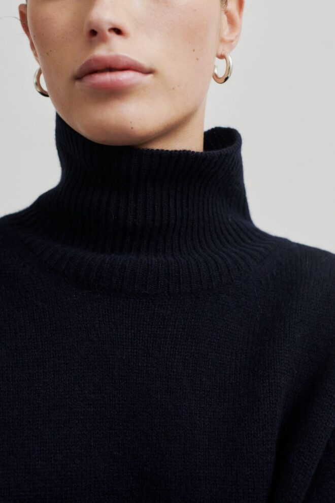 PULLOVER ALPHA KNIT T-NECK NIGHT SKY