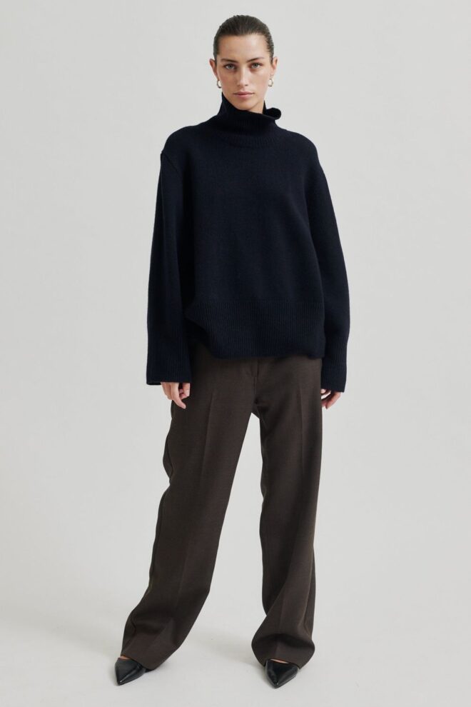 PULLOVER ALPHA KNIT T-NECK NIGHT SKY