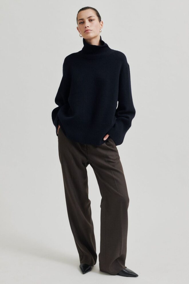 PULLOVER ALPHA KNIT T-NECK NIGHT SKY