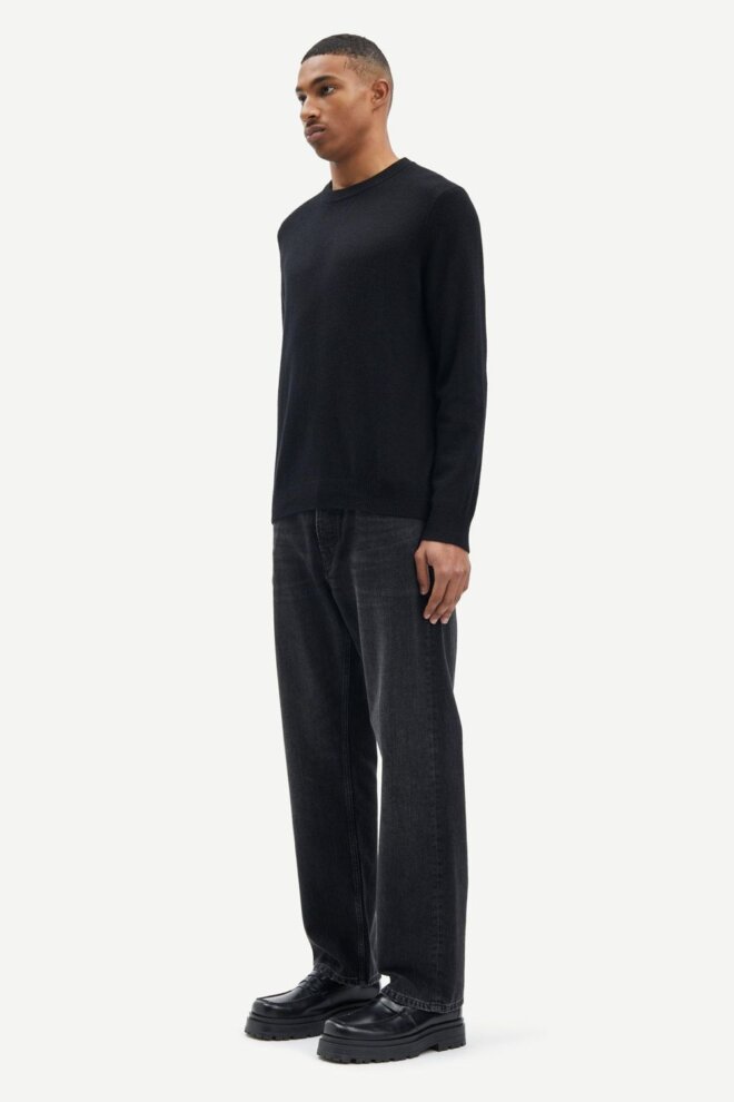 PULLOVER ISAK KNIT SWEATER 15010 BLACK