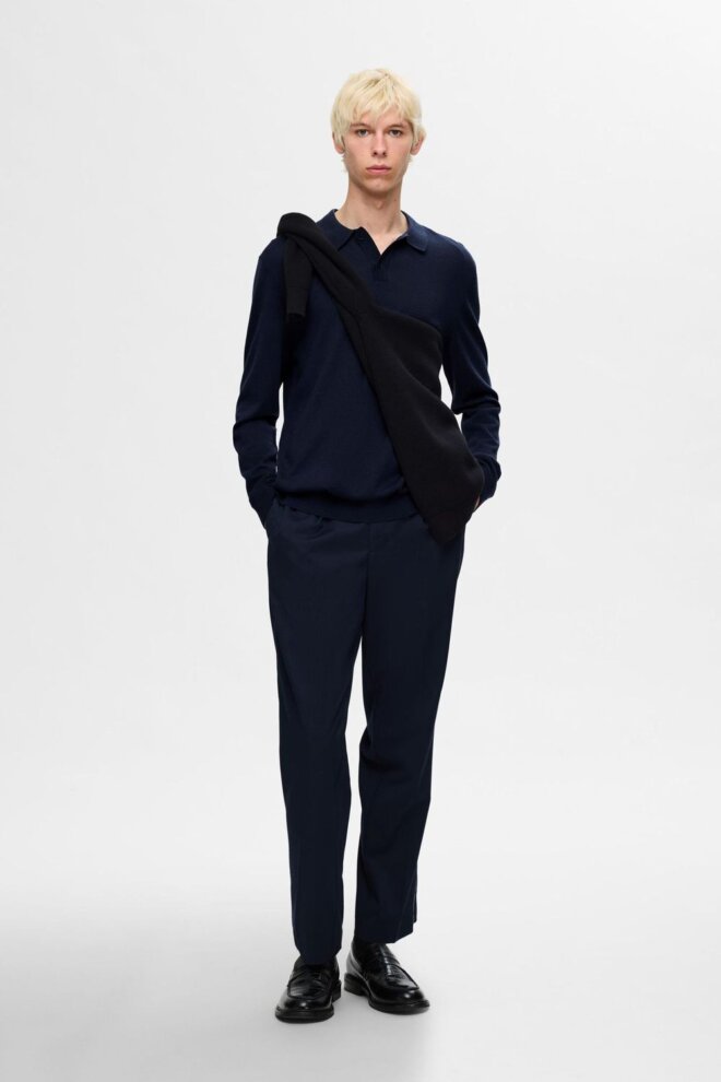 POLO 16094654 SLHTRAY LS POLO NAVY BLAZ